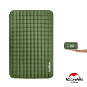 【Naturehike】舒適雙人輕量加厚加寬TPU充氣睡墊 防潮墊(森林綠)