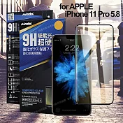NISDA for iPhone 11 Pro 5.8 降藍光9H滿版超硬度保護貼-黑色