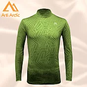 【Anti Arctic】遠紅外線保暖衣-幾何壓紋-男高領-綠L綠L