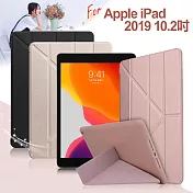 AISURE for iPad 2019 10.2吋 星光閃亮Y折可立保護套金