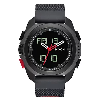 NIXON  科技城市多功能電子腕錶-黑X紅