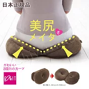 【日本COGIT】貝果V型 美臀瑜珈美體坐墊 坐姿矯正美尻美臀墊(多用款) 咖啡