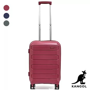 KANGOL - 英國袋鼠20吋輕量耐磨可加大PP行李箱 - 多色可選 紅色