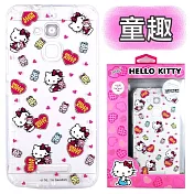 【Hello Kitty】ASUS ZenFone 3 Max 5.2吋 ZC520TL 彩繪空壓手機殼(童趣)