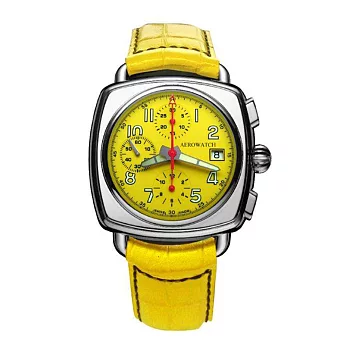 AEROWATCH 瑞士愛羅錶 - 方形跳色機械錶款