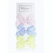 英國Ribbies 經典中蝴蝶結3入組-粉嫩系列