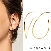 PD PAOLA 西班牙時尚潮牌 水滴圓形耳環 簡約耳環 925純銀鑲18K金 NIKO 金色