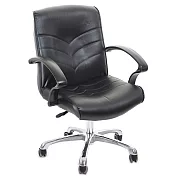 GXG 短背皮面 電腦椅 (鋁合金腳) TW-1007 LU