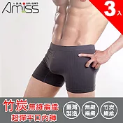 【Amiss】竹炭超彈平口內褲三入組(1112-15)Mx3