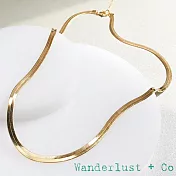 Wanderlust+Co 澳洲品牌 金色蛇紋項鍊 可調式設計 Edie Snake