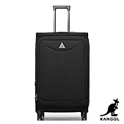 KANGOL - 英國袋鼠世界巡迴28吋布面行李箱-共3色黑色