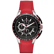 A|X Armani Exchange 品味醞釀時尚運動錶-紅