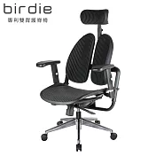 Birdie-德國專利雙背護脊機能電腦椅/辦公椅/主管椅/電競椅-條紋網布款