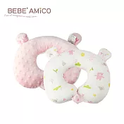 BEBE AMiCO-貝貝豆雙面造型頸枕 (粉)