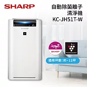 新款 SHARP 夏普 日製 適用12坪 動除菌離子清淨機 KC-JH51T-W 台灣原廠保固