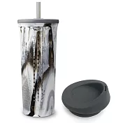 美國GoSili 鉑金矽膠❚ 24oz❚TOGO矽膠咖啡隨行杯(漫步雲端)+ 咖啡杯蓋(鋼鐵灰)  (環保吸管 矽膠吸管 總代理公司)