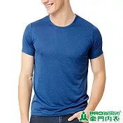 豪門 陽離子吸濕排汗圓領短袖衫-3件組M藍色