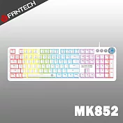 FANTECH MK852 RGB多媒體機械式電競鍵盤(白)-青軸