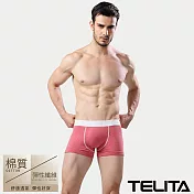 【TELITA】素色彈性運動平口褲/四角褲 L 紅色