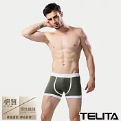 【TELITA】潮流個性彈性平口褲/四角褲 XL 綠軍