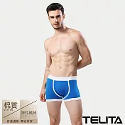 【TELITA】潮流個性彈性平口褲/四角褲 L 藍色