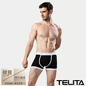 【TELITA】潮流個性彈性平口褲/四角褲 XL 黑色