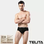 【TELITA】彈性素色三角褲 L 黑色