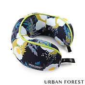 URBAN FOREST都市之森 花卷-兒童頸枕/午睡枕 (印花色)綠絨蒿