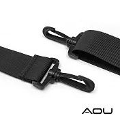AOU 台灣製造 輕量活動式強化耐重肩背帶 側背肩帶 公事包背帶 尼龍背帶03-007D7黑色