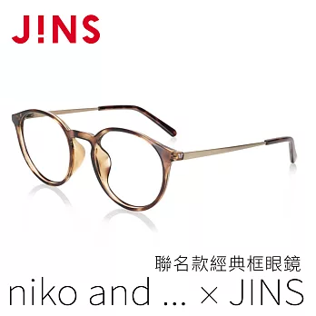 JINS niko and 聯名款經典框眼鏡(ALRF20S142)木紋棕