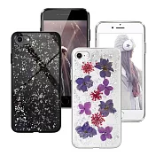 CITYBOSS for iPhone 8 /iPhone 7 /iPhone 6 4.7吋 璀璨花紛全包防滑保護殼-紫蕊/銀箔飛燕紫蕊