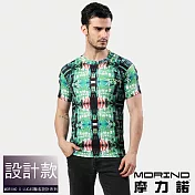 【MORINO摩力諾】速乾涼爽時尚短袖衫/T恤 XL 綠色