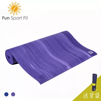 Fun Sport fit【海月超值組】海之旅8mm瑜珈墊+極球+吉尼亞瑜珈袋嫣然紫