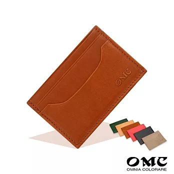 【OMC】歐洲植鞣牛皮橫式卡片夾悠遊卡夾(6色)原皮色