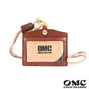 【OMC】義大利植鞣牛皮橫式識別證套悠遊卡套(8色)咖啡