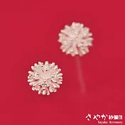 【Sayaka紗彌佳】925純銀蒲公英花球造型耳環 -單一款式