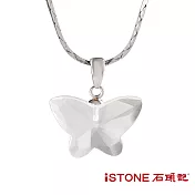 石頭記  水晶項鍊-璀璨蝶舞(六色選)白水晶