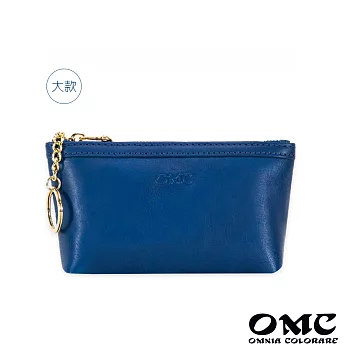 【OMC】Fronts實用牛皮卡片包鑰匙包零錢包(6色) 天藍