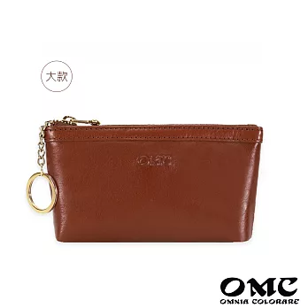 【OMC】Fronts實用牛皮卡片包鑰匙包零錢包(6色) 咖啡