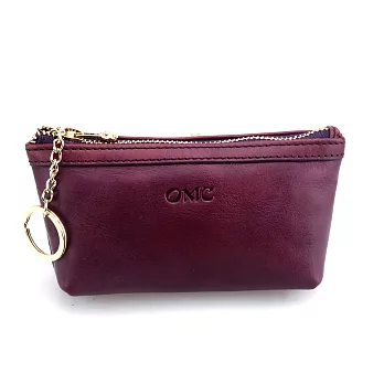 【OMC】Fronts實用牛皮卡片包鑰匙包零錢包(6色) 手染紫