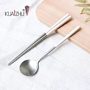 【KUAI ZHU】台箸不銹鋼餐具組-小籠包系列1組 象牙白