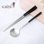 【KUAI ZHU】台箸不銹鋼餐具組-小籠包系列2組 沉黑