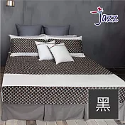 【麗塔寢飾】40支紗精梳棉 雙人特大床包枕套三件組 Jazz- 黑色