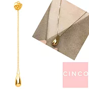 CINCO 葡萄牙精品 Constantin necklace 925純銀鑲24K金 光芒水滴項鍊