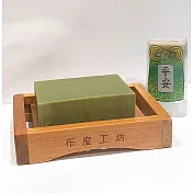 【布度工坊 Buddhu Shop】精選組合-草平安隨身皂*1+艾草平安皂*1綠