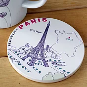 神奇陶瓷吸水杯墊_巴黎鐵塔