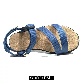 【Dogyball】簡單穿搭 輕鬆生活 輕量化軟木平底織帶涼鞋 海軍藍US6海軍藍