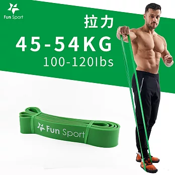Fun Sport 健力環-乳膠環狀彈力阻力帶(綠/45-54kg) (阻力圈/彈力帶/拉力繩/橡筋帶)