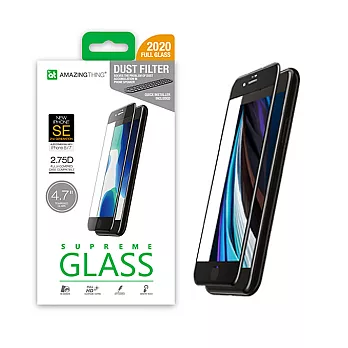 AMAZINGthing Apple iPhone SE(2/3代) 亮面滿版強化玻璃保護貼