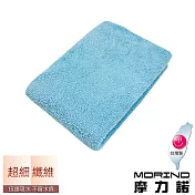 【MORINO摩力諾】超細纖維簡約浴巾 海藍